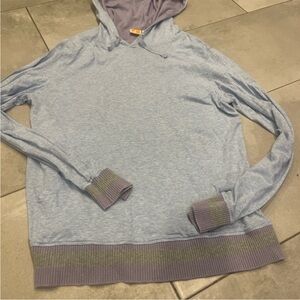 BOSS ORANGE Light Blue Hoodie with Lavender Interior